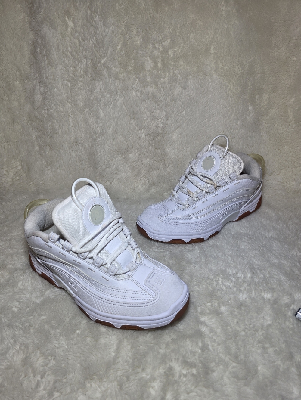 DC Shoes Legacy OG White Gum Chunky Y2K Skate Sneakers Womens 8.5 Retro Street
